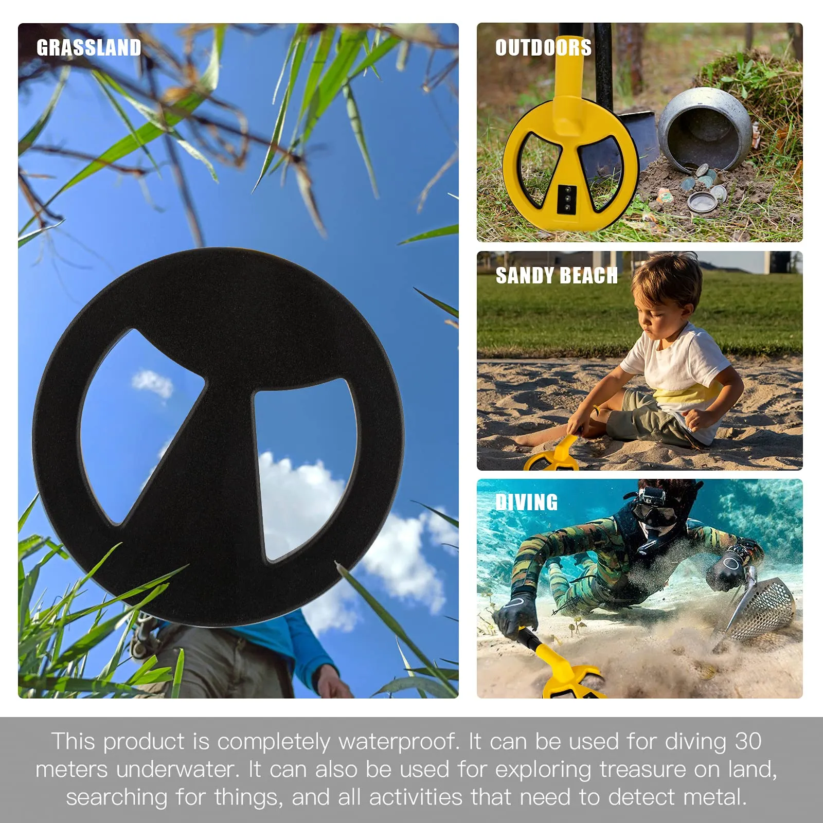 GLGLMA Underwater Metal Detector Pinpointer for Adults & Kids, Fully Waterproof Metal Detecting MD-780, Coin, Treasure Hunting Fun