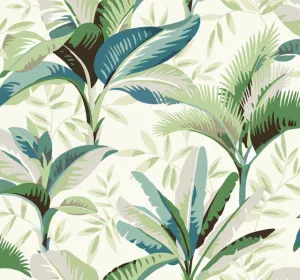 GO8202 Summerhouse Peacock Wallpaper-Blue/Green