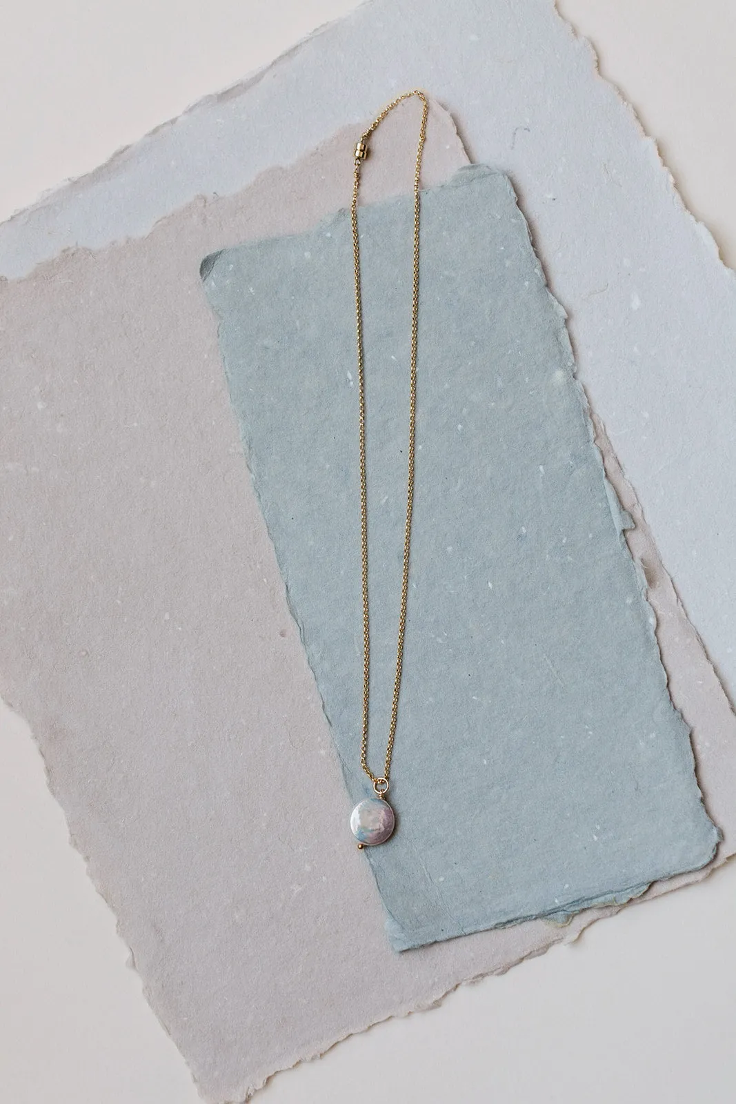 Gold Coin Pearl Necklace