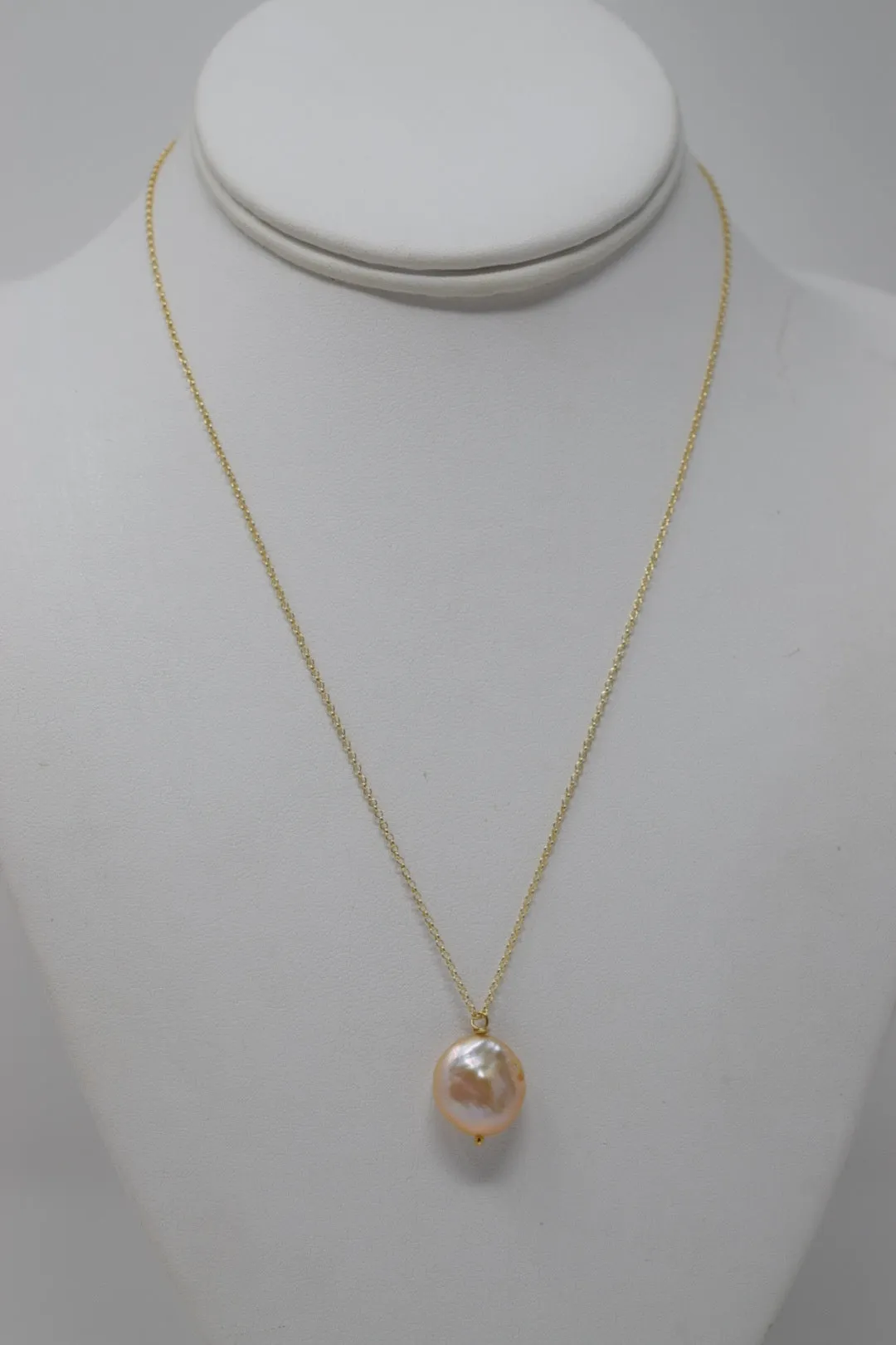 Gold Coin Pearl Necklace