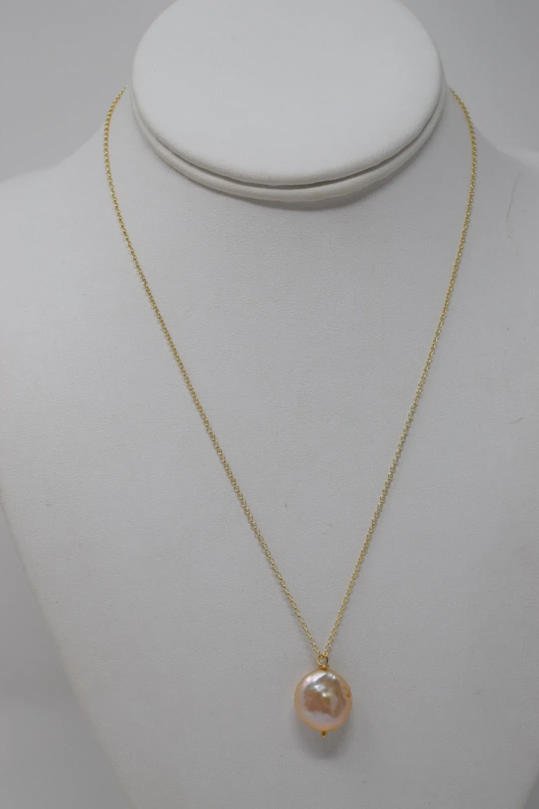 Gold Coin Pearl Necklace