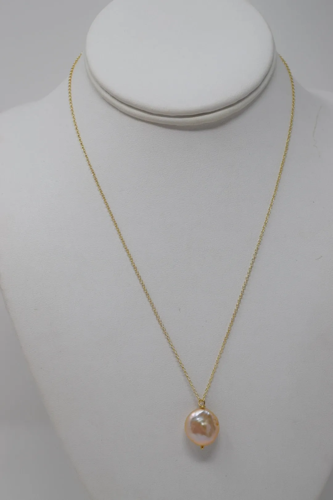 Gold Coin Pearl Necklace