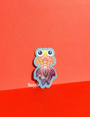 Gold Fish Glitter Sticker
