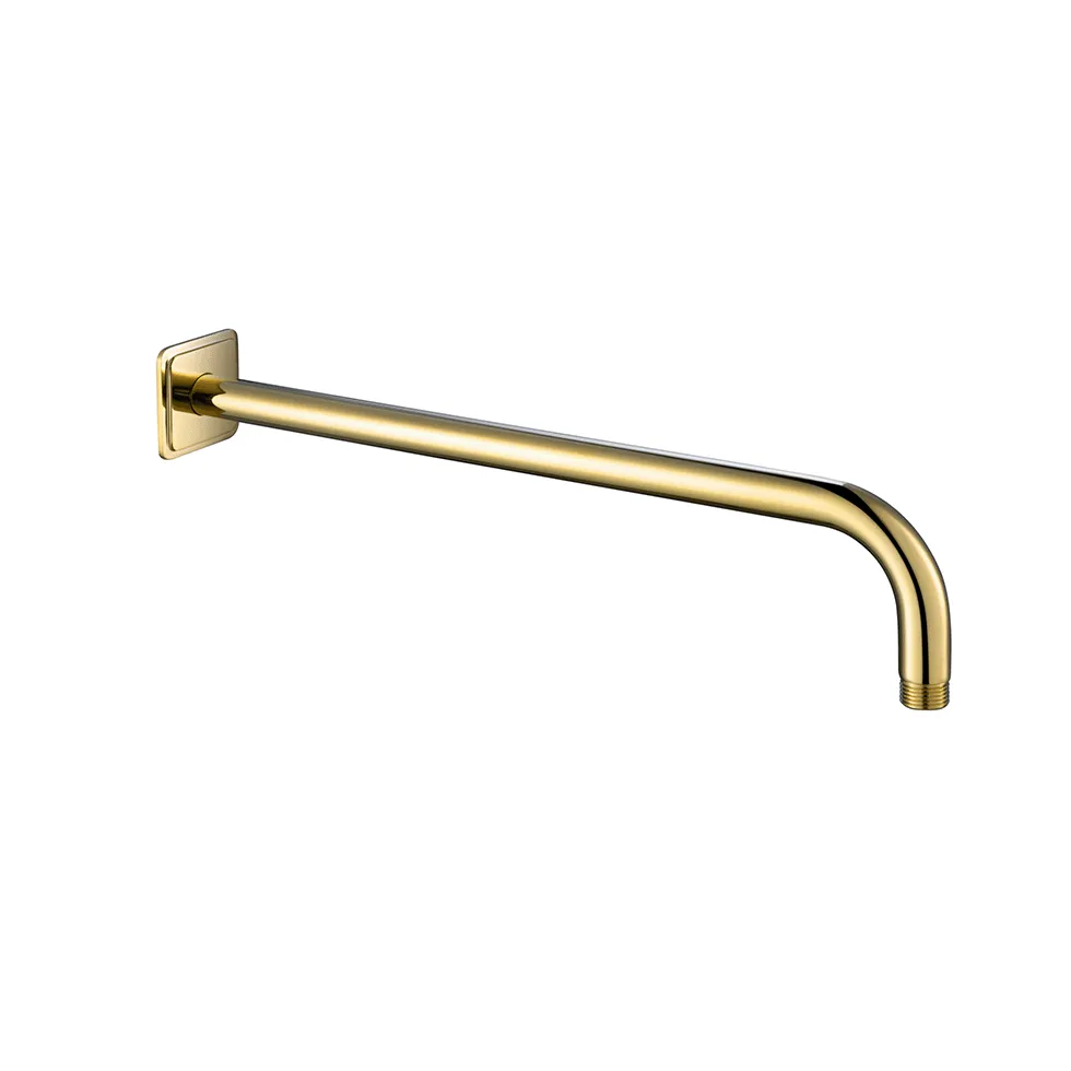 Gold Wall Mounted Round Shower Arm 400mm