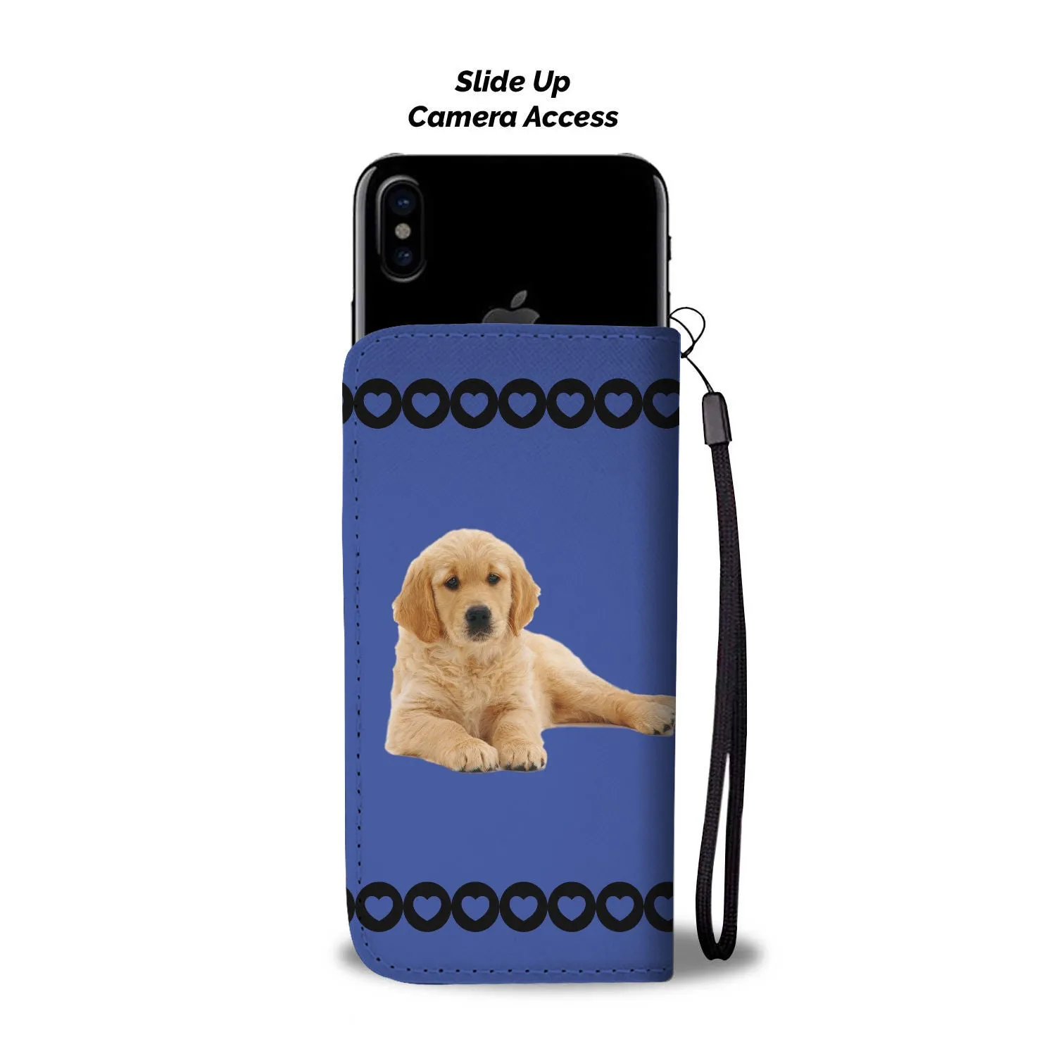 Golden Retriever Phone Case Wallet - Puppy