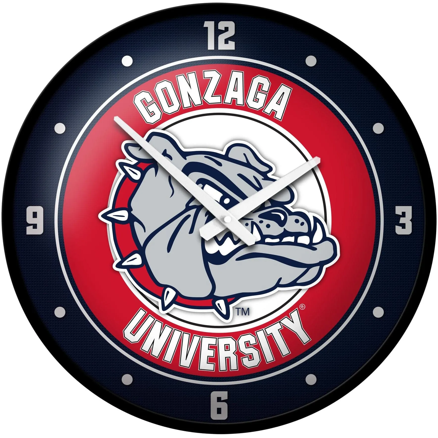 Gonzaga Bulldogs: Modern Disc Wall Clock