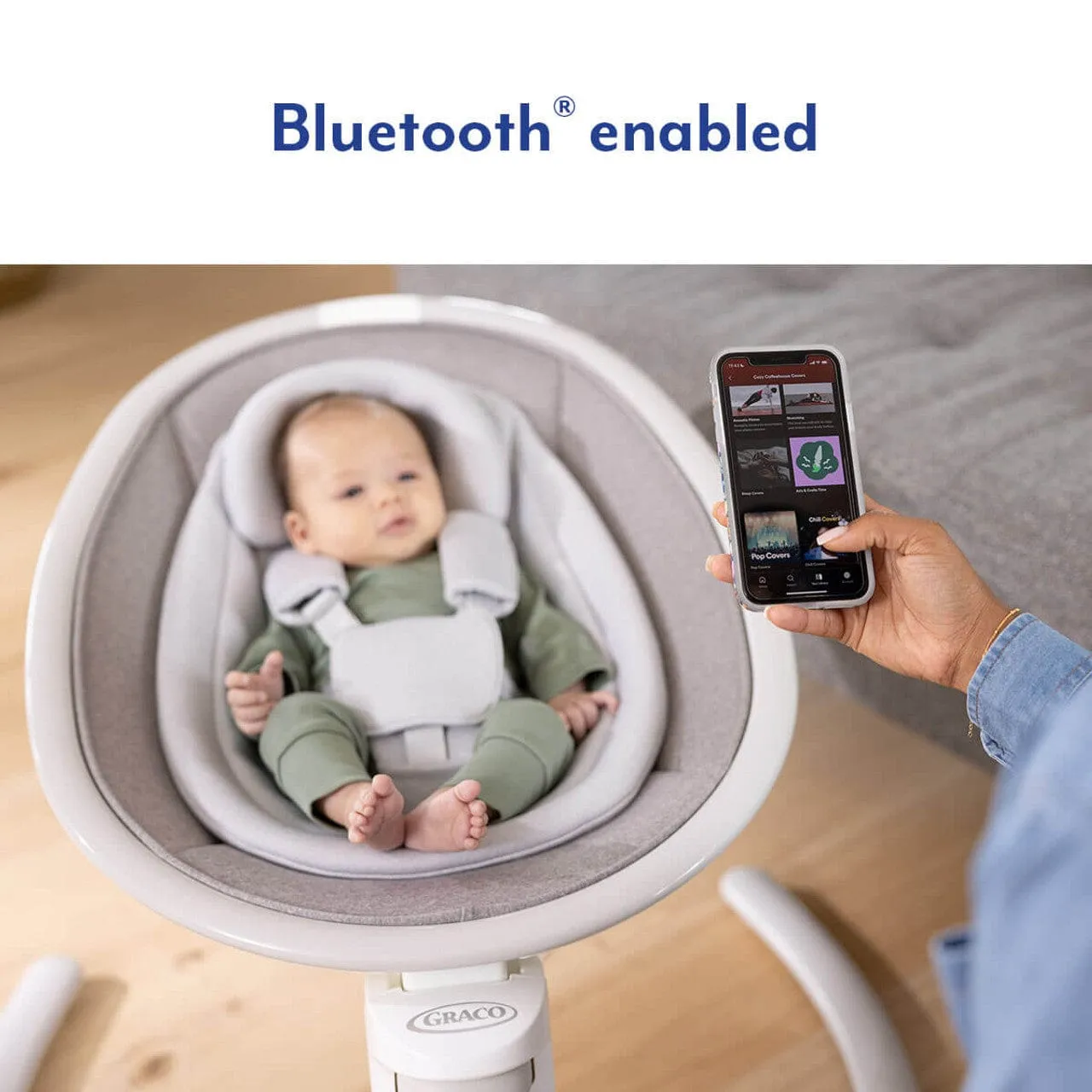 Graco Sway 'n Grow 3-in-1 Bluetooth Soother - Heather