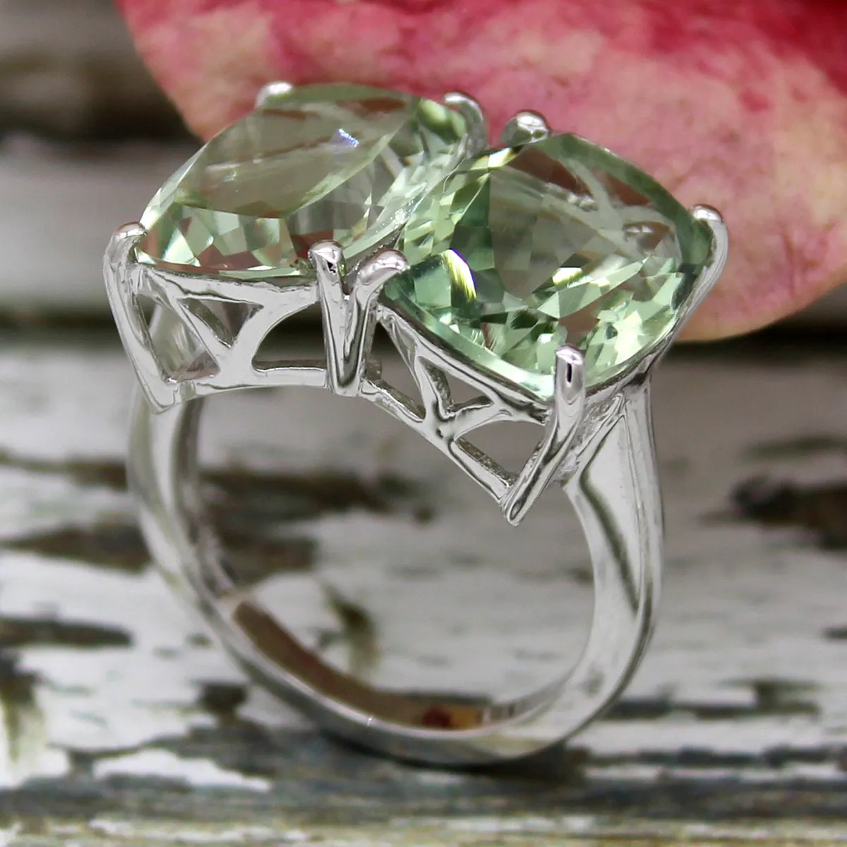 Green Amethyst Fine Ring