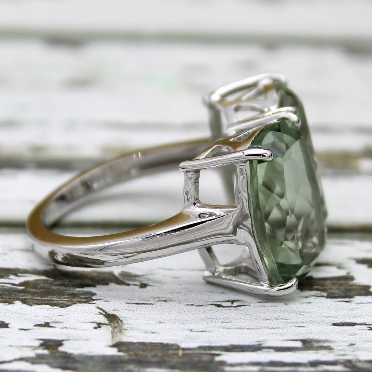 Green Amethyst Fine Ring