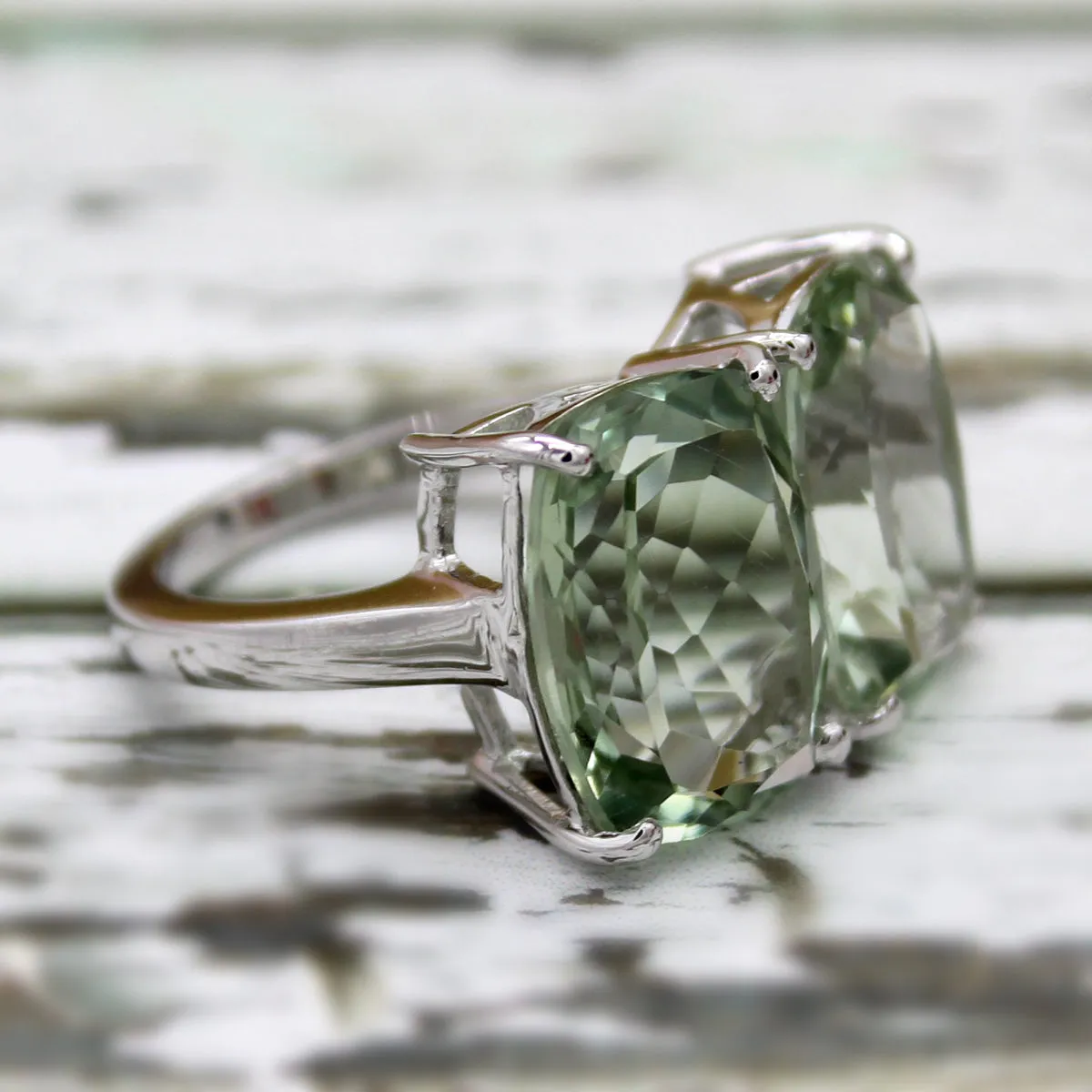 Green Amethyst Fine Ring
