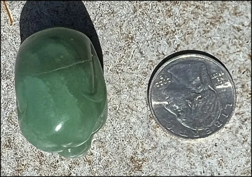 Green Aventurine CRYSTAL SKULL - Get moving again, Renewal