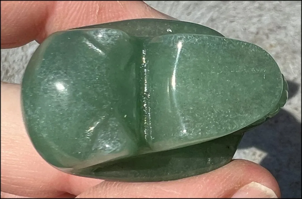 Green Aventurine CRYSTAL SKULL - Get moving again, Renewal