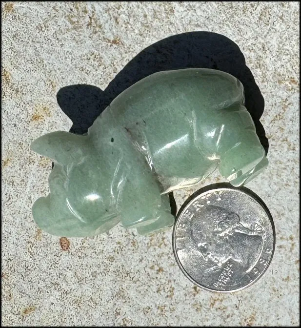 Green Aventurine PIG Totem - Get moving after being stuck!- with Synergy 8  years
