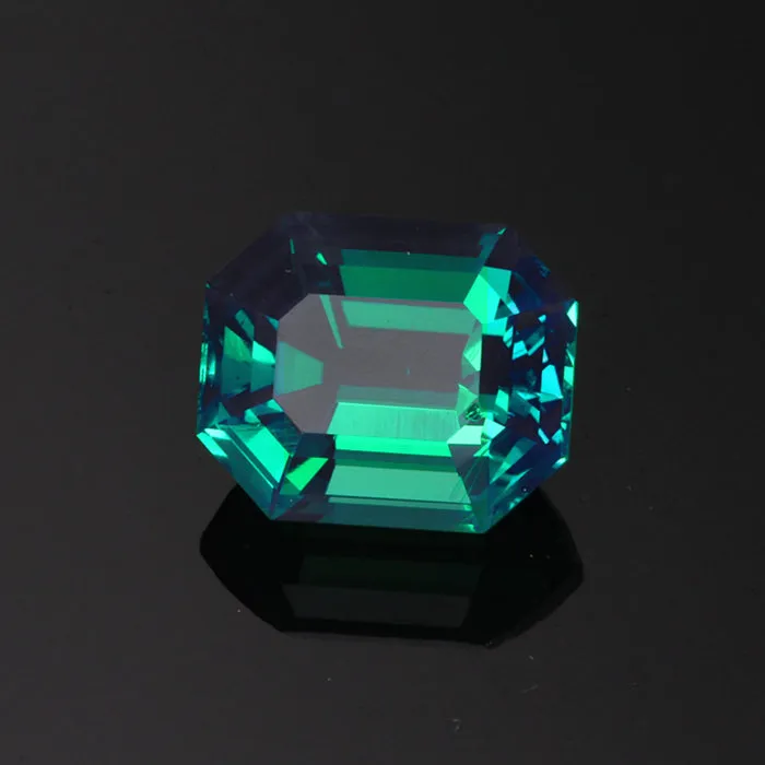 Green Emerald Cut Fluorite Gemstone 8.76 Carats Rogerly Mine