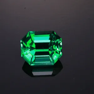 Green Emerald Cut Fluorite Gemstone 8.76 Carats Rogerly Mine