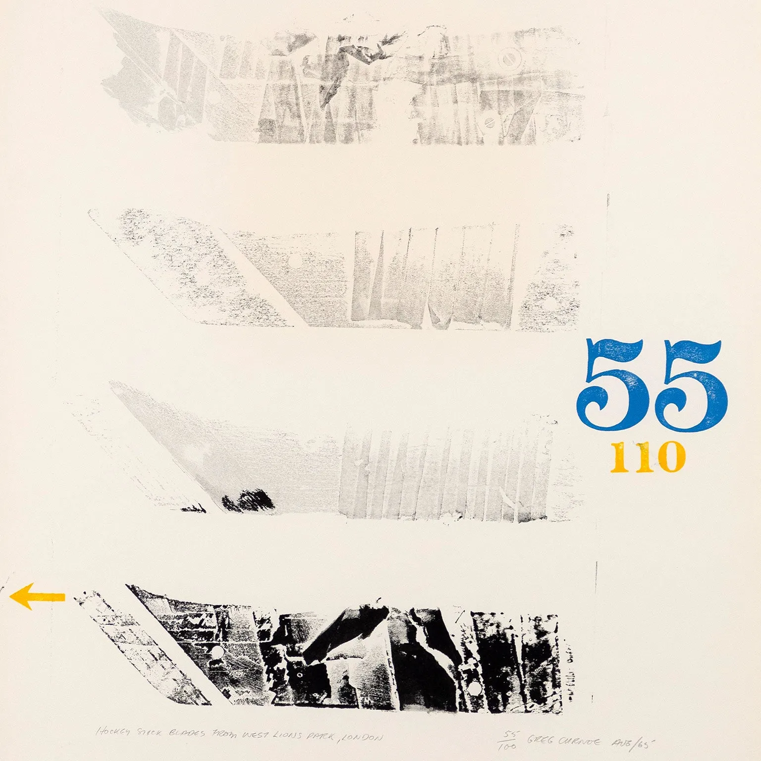 GREG CURNOE "HOCKEY STICK BLADES" 1965