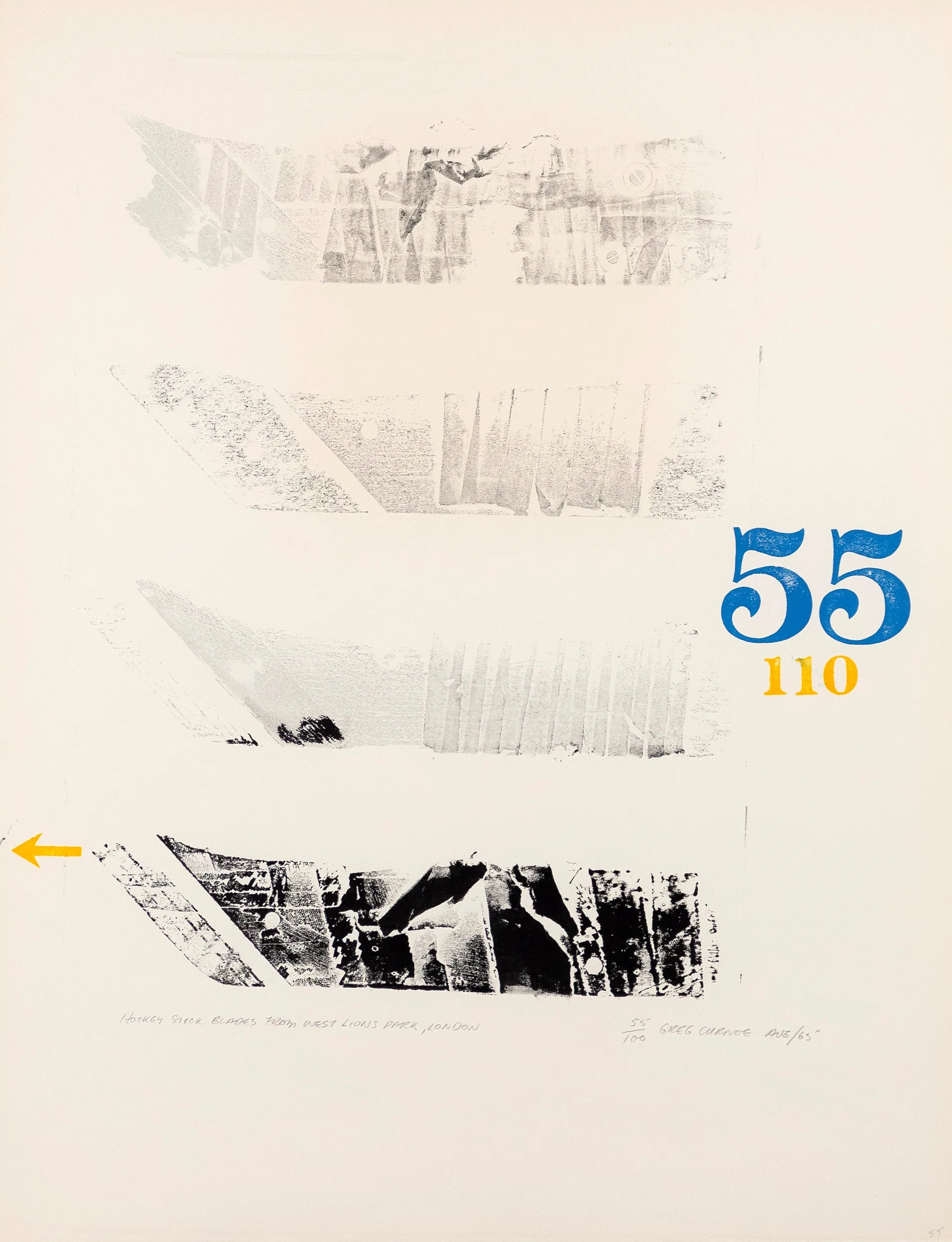 GREG CURNOE "HOCKEY STICK BLADES" 1965