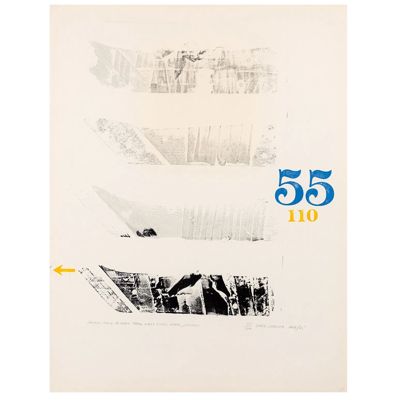 GREG CURNOE "HOCKEY STICK BLADES" 1965