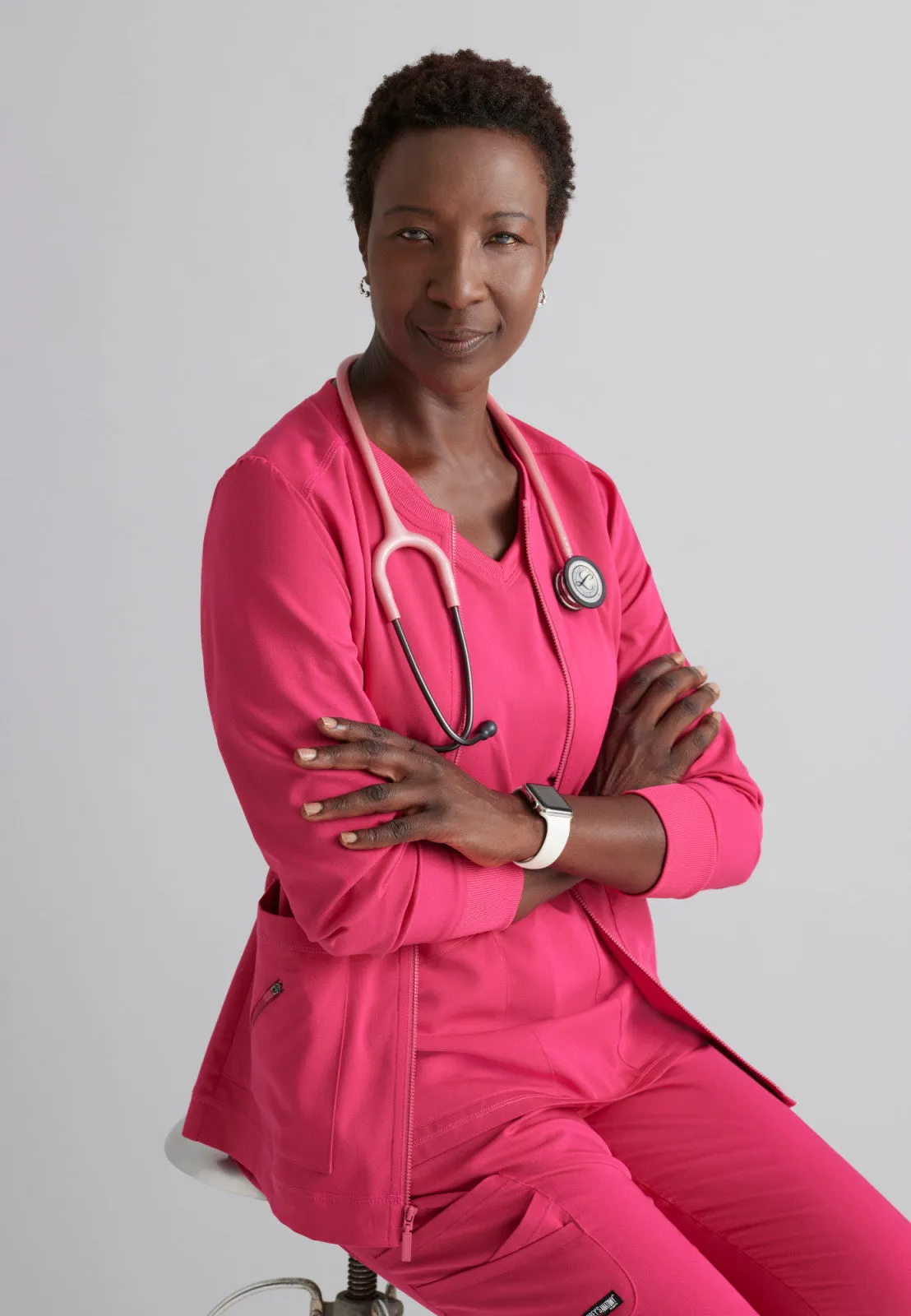 Greys Anatomy Stretch GRSW017 Millie Jacket Vibrance Pink