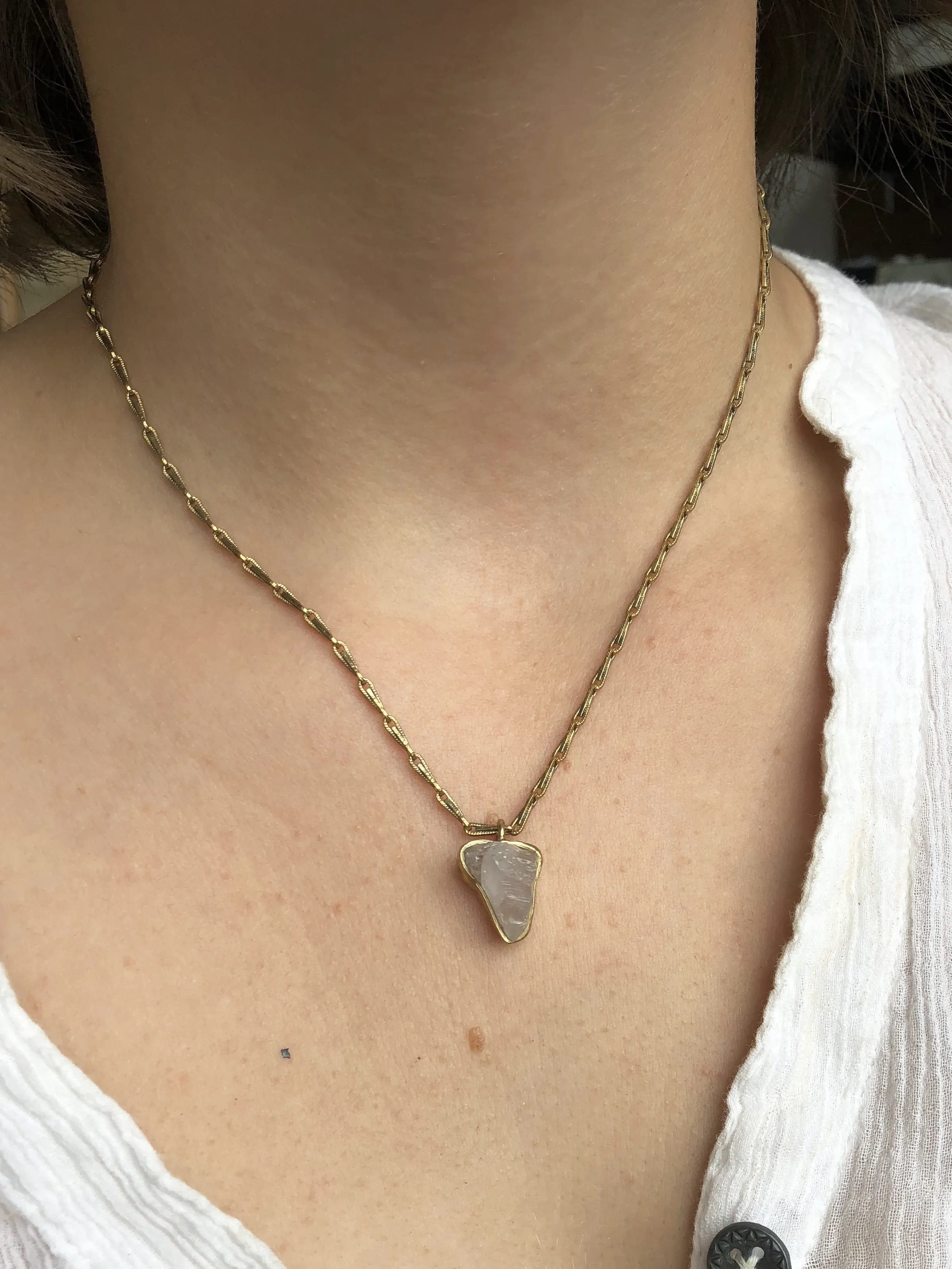 Guardian Pendant - Rose Quartz