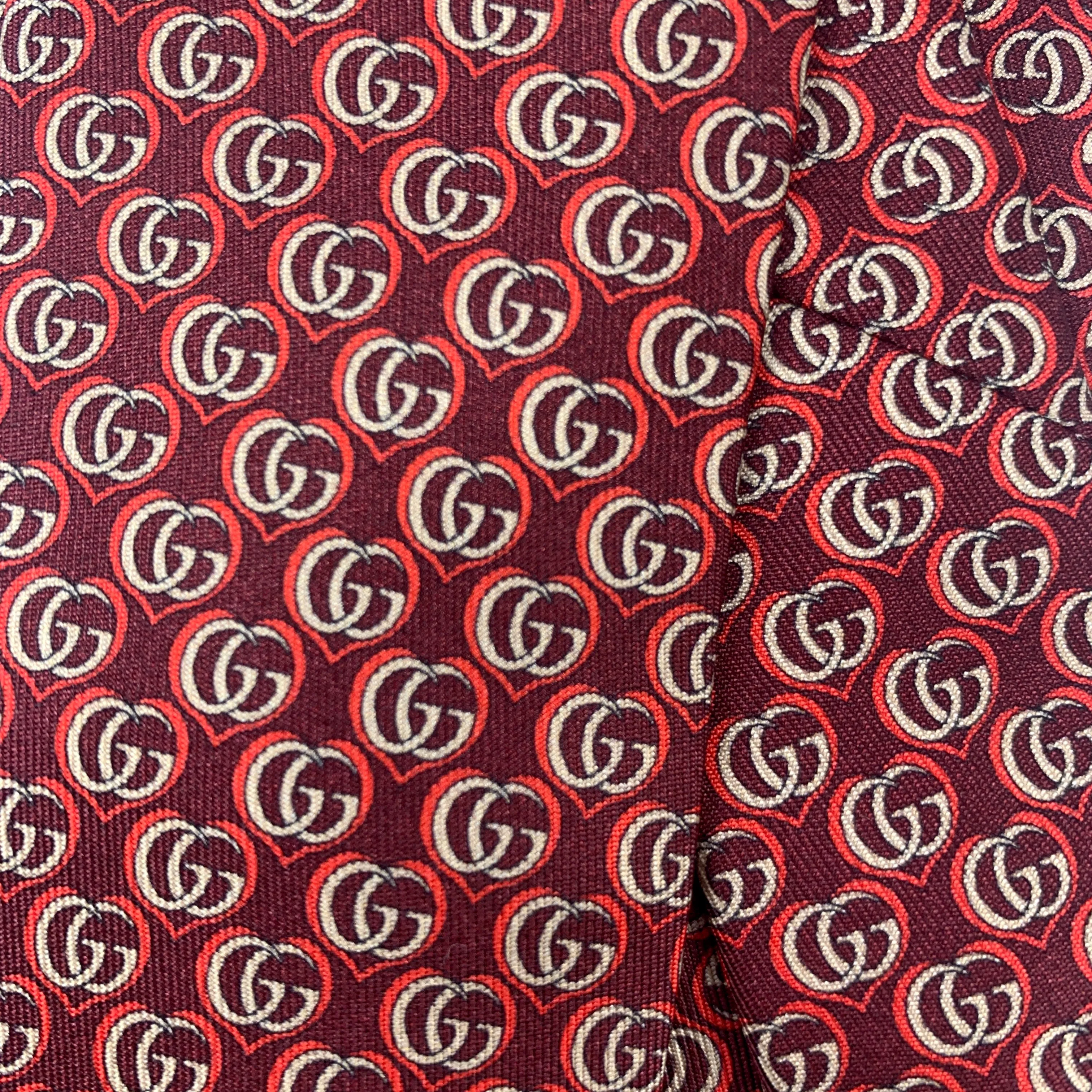 Gucci Silk Twill Love Tie in Red