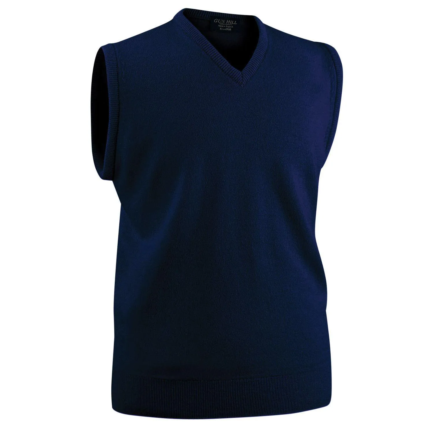 Gun Hill Men's Luxury Lambswool V neck Sleeveless sweater