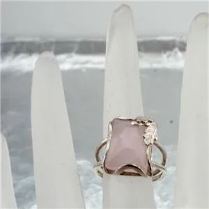 Hadar Designers Rose Quartz Ring size 6, 6.5 Charming 925 Sterling Silver (sp) Y