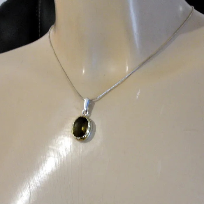 Hadar Designers Smokey Pendant 9k Yellow Gold 925 Sterling Silver Art (NS 2664)Y