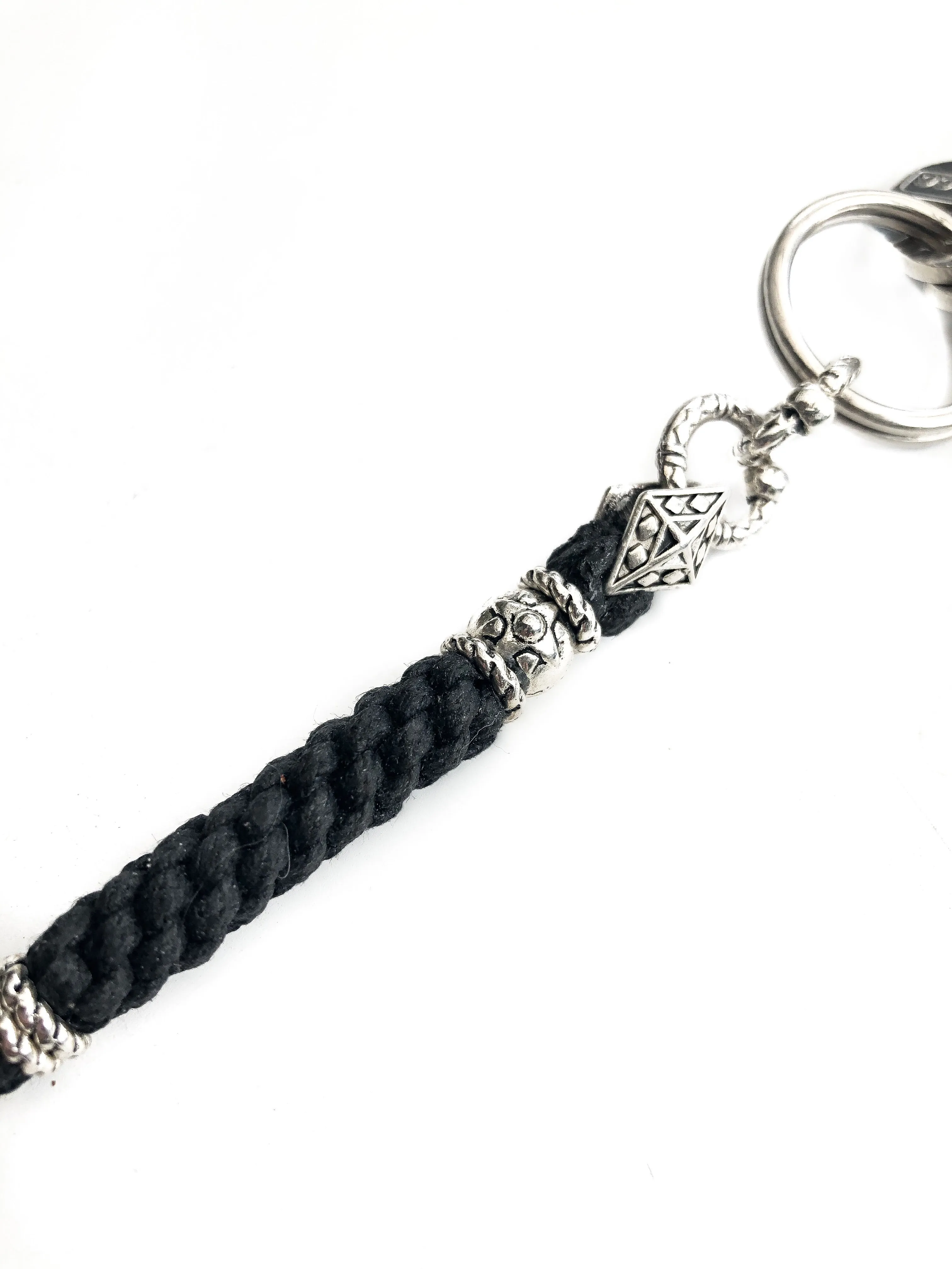 Hand Crafted Silver & Rope Key Chain