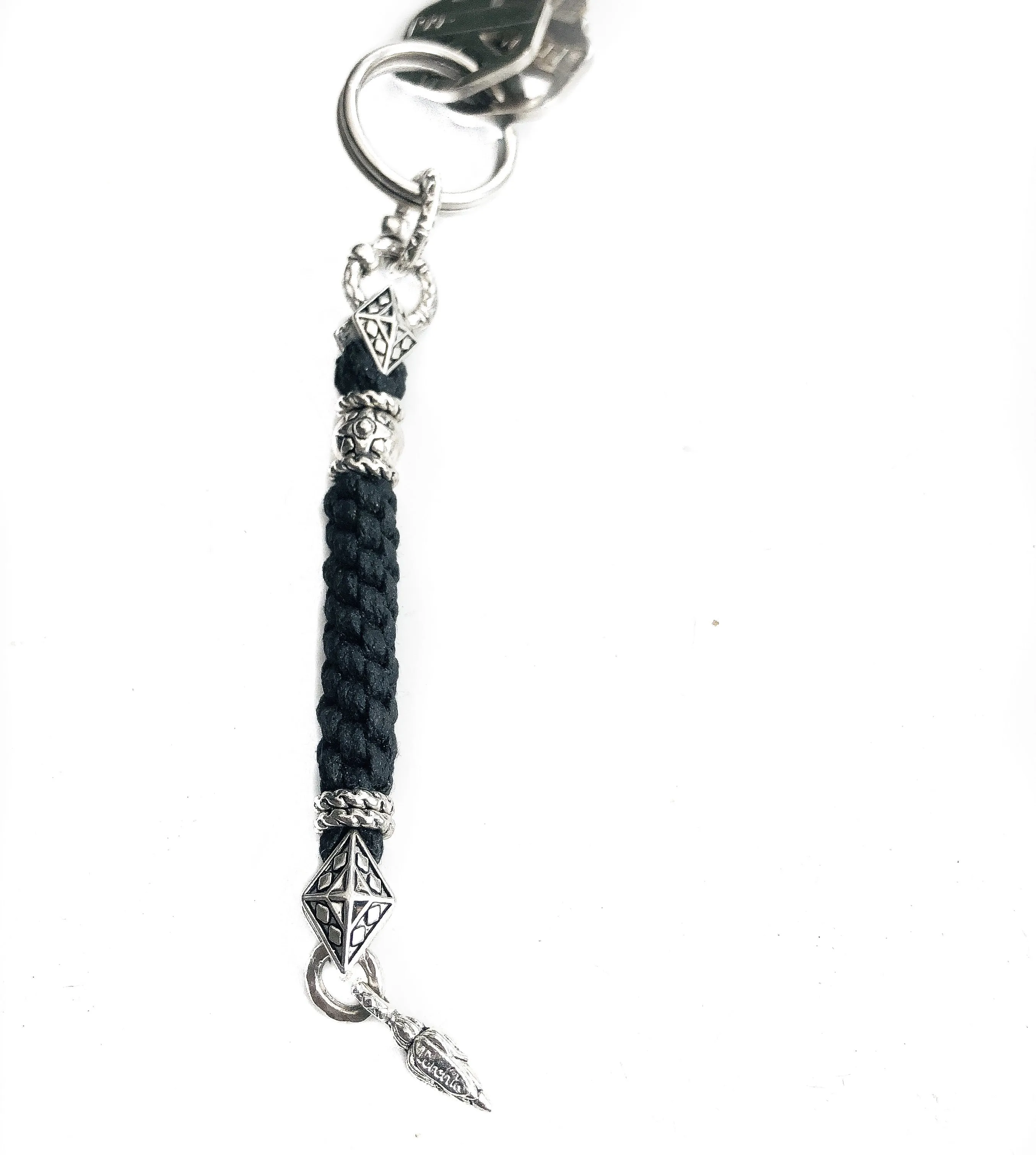Hand Crafted Silver & Rope Key Chain