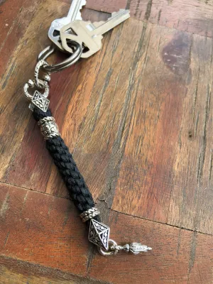 Hand Crafted Silver & Rope Key Chain