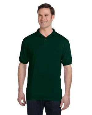 Hanes 50/50 Jersey Knit Pocket Polo Shirt | Deep Forest