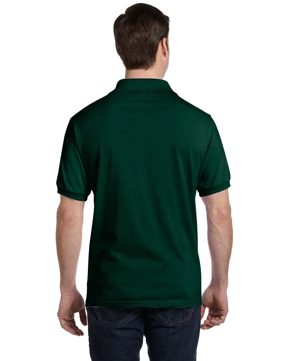 Hanes 50/50 Jersey Knit Pocket Polo Shirt | Deep Forest