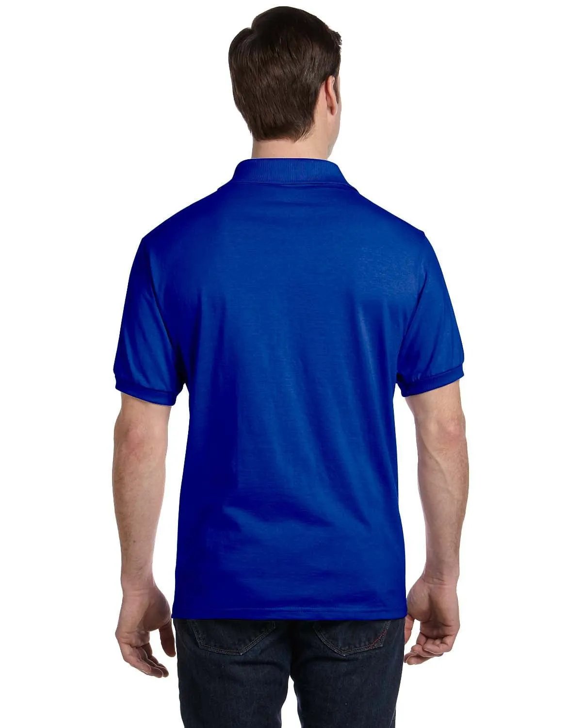 Hanes 50/50 Jersey Knit Pocket Polo Shirt | Deep Royal