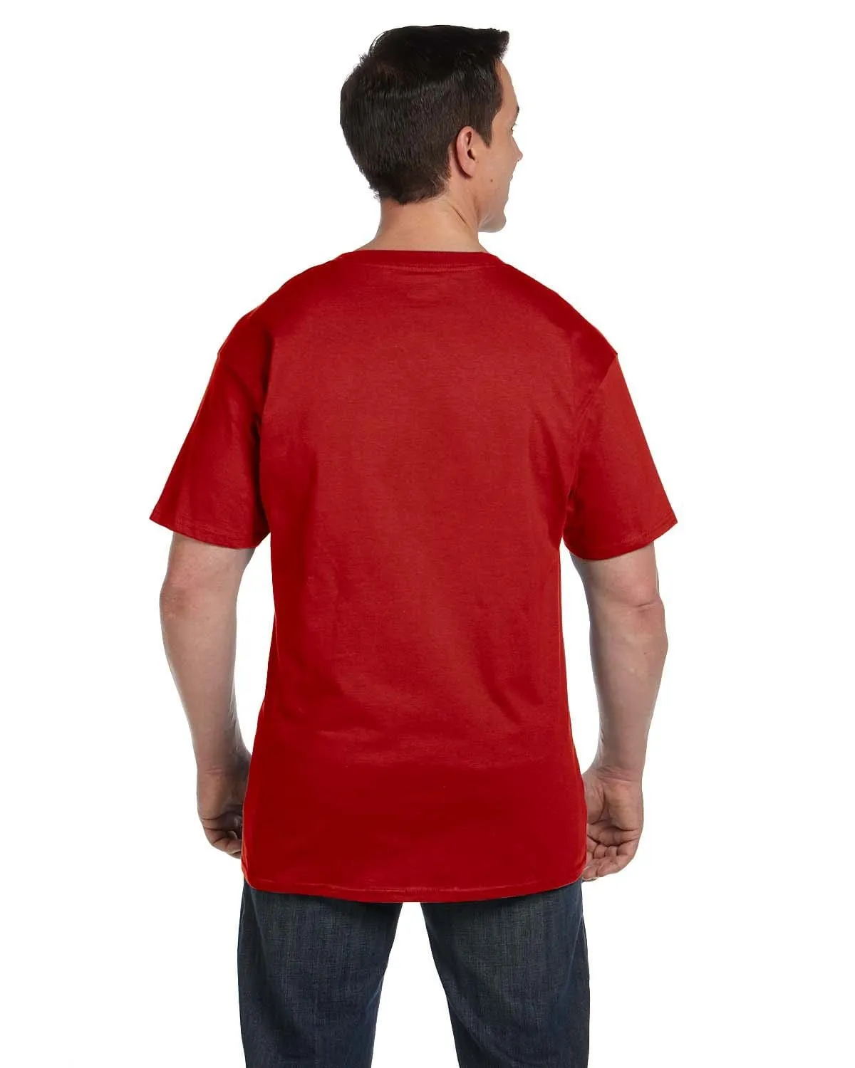 Hanes Beefy-T Pocket T-Shirt | Deep Red