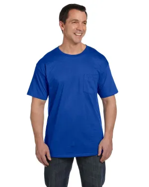 Hanes Beefy-T Pocket T-Shirt | Deep Royal