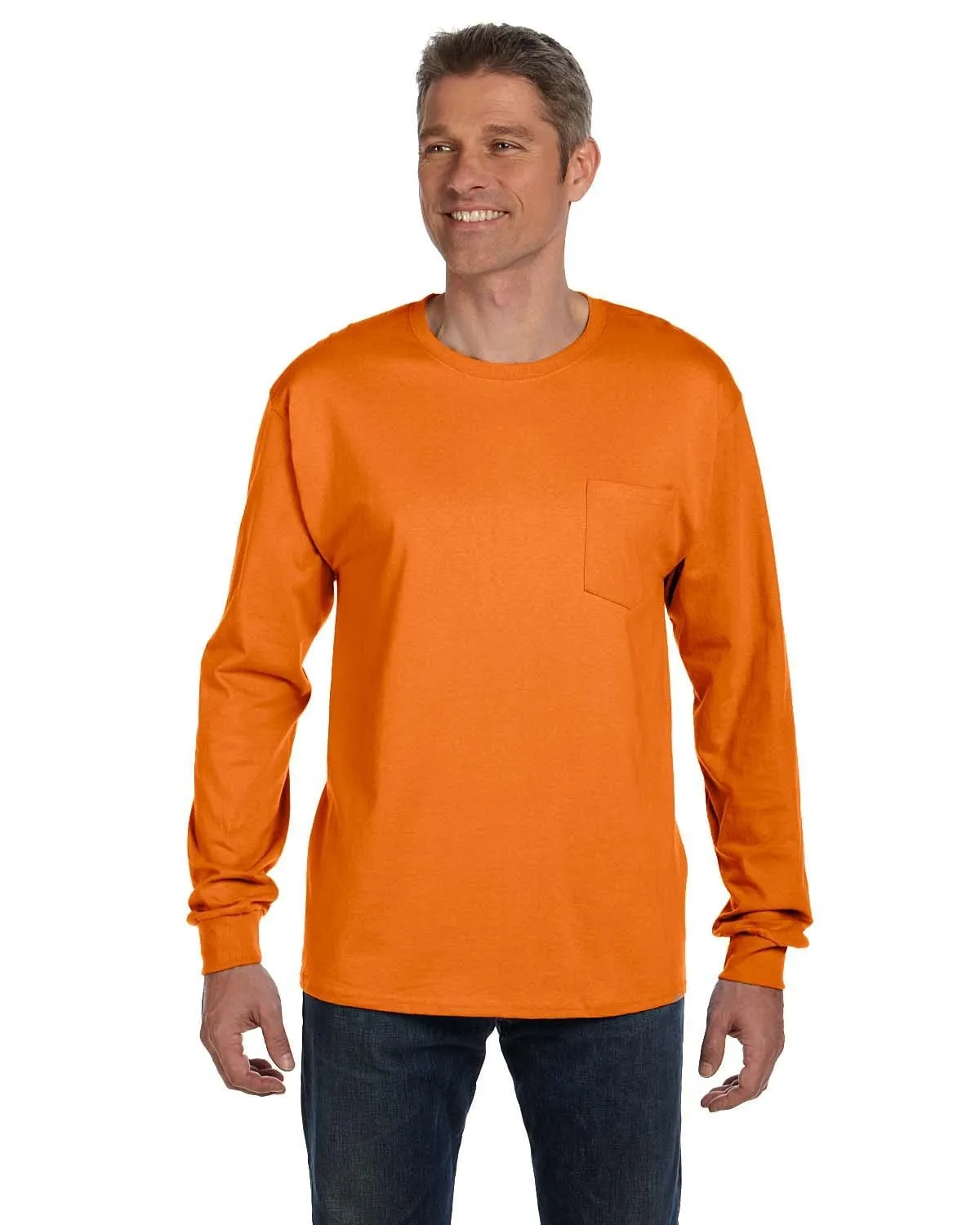Hanes Tagless Long Sleeve Pocket T-Shirt