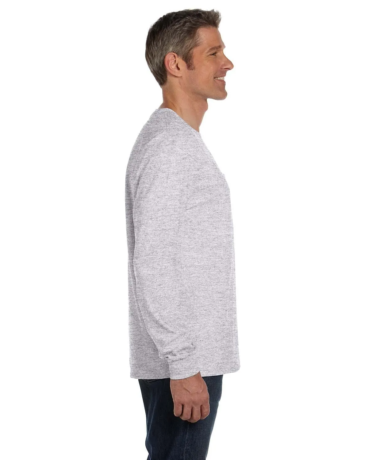 Hanes Tagless Long Sleeve Pocket T-Shirt