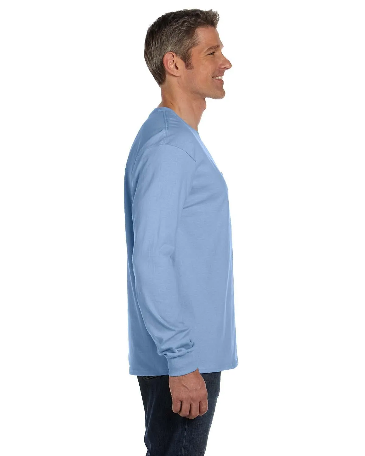 Hanes Tagless Long Sleeve Pocket T-Shirt