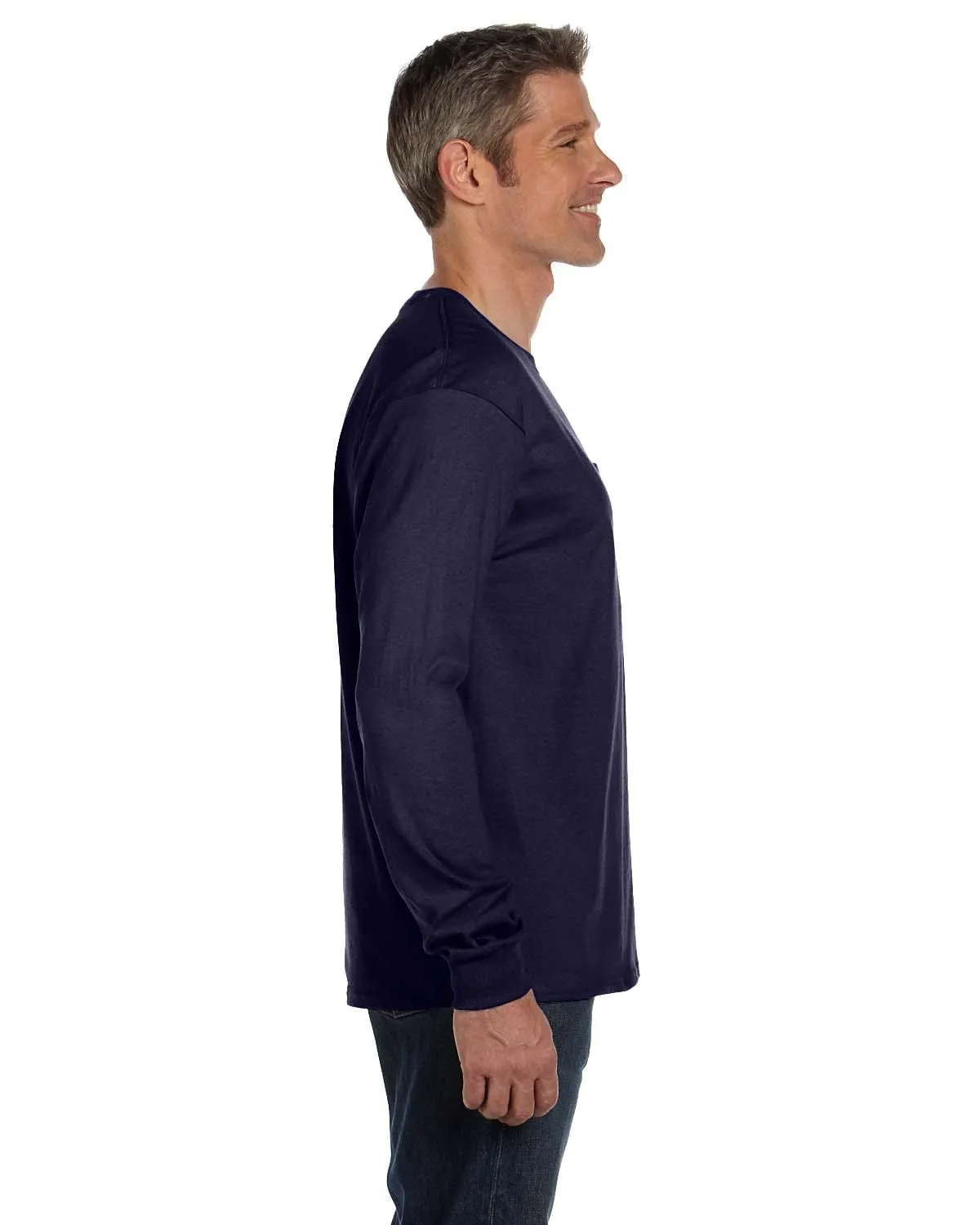Hanes Tagless Long Sleeve Pocket T-Shirt