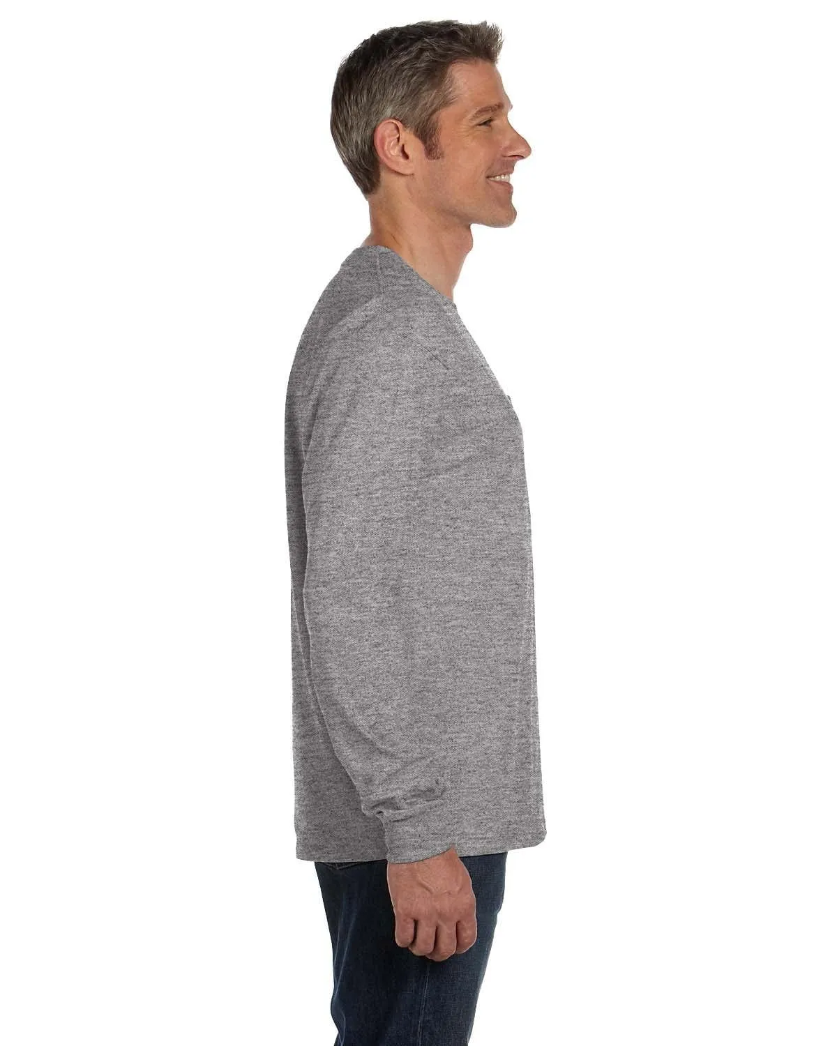 Hanes Tagless Long Sleeve Pocket T-Shirt