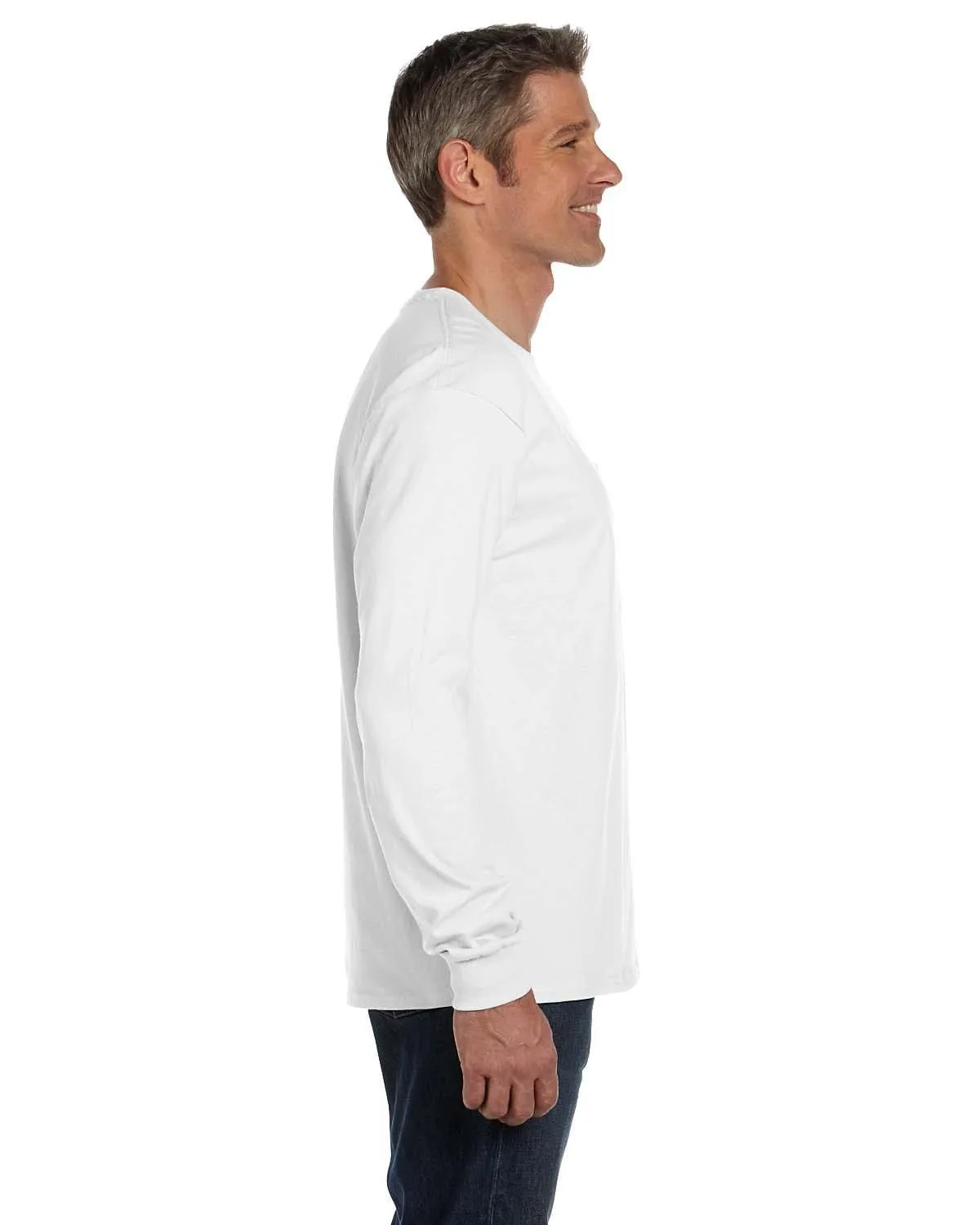 Hanes Tagless Long Sleeve Pocket T-Shirt
