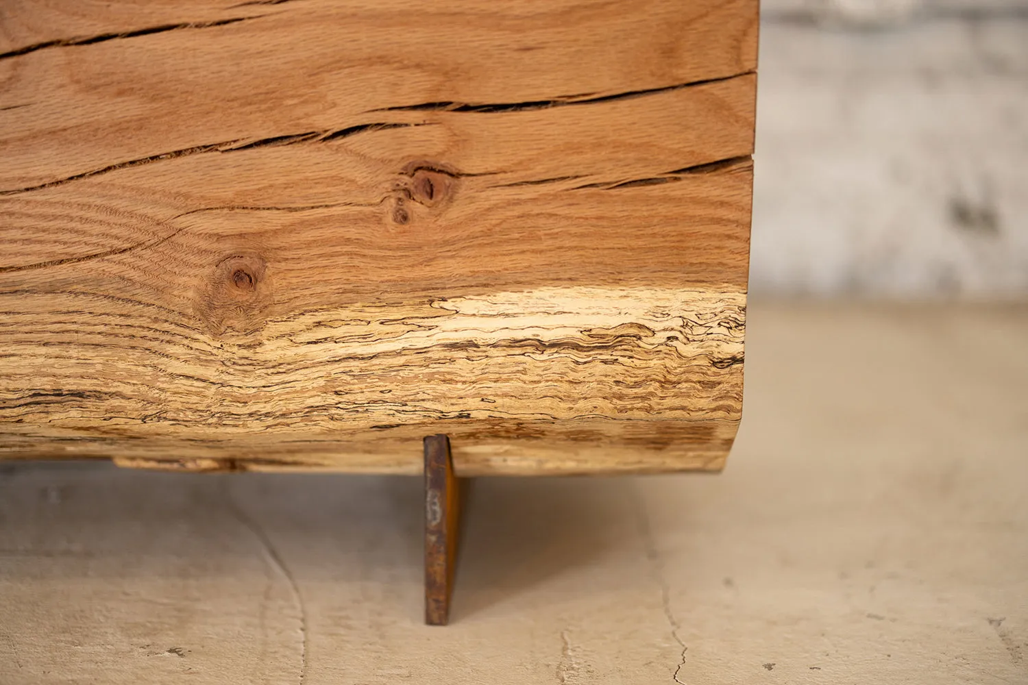 Hardwood Beam Bench | Rustic Reclaimed Bench in Beech or Red Oak