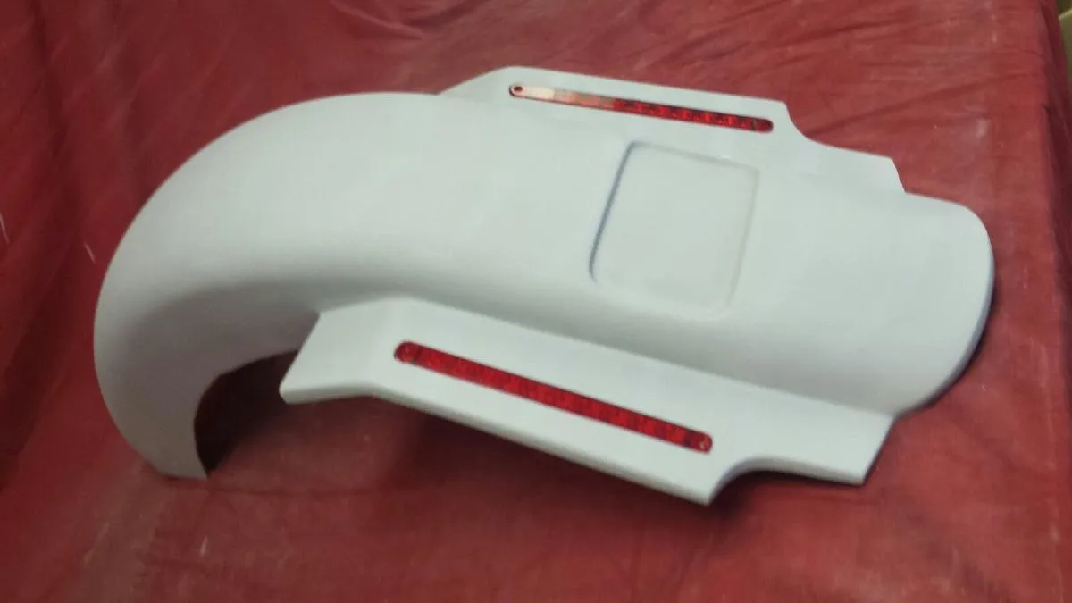 Harley Davidson 4.5" Extended Stretched Replacement Fender With LED Lights 2014 - 2018