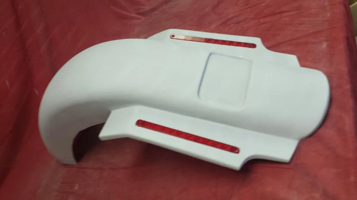 Harley Davidson 4.5" Extended Stretched Replacement Fender With LED Lights 2014 - 2018