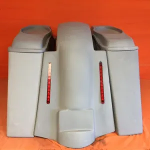 Harley Davidson 4" Extended Stretched Saddlebags   6.5 Speaker Lids & LED Replacement Fender 09 - 13 - No Cut Outs