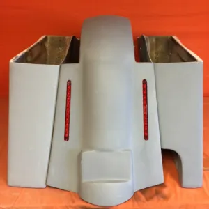 Harley Davidson 4" Extended Stretched Saddlebags & Replacement LED Fender 09 - 13 - Right Side Cut Out