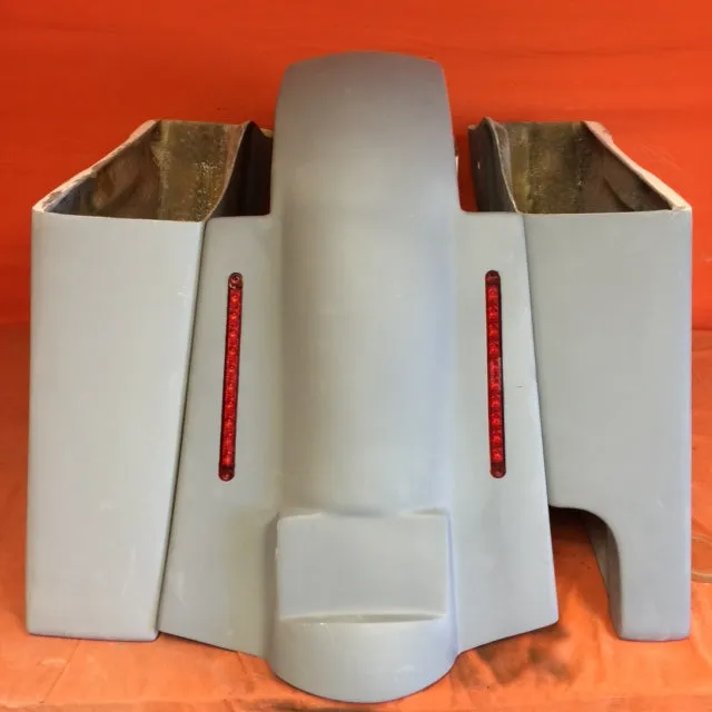 Harley Davidson 4" Extended Stretched Saddlebags & Replacement LED Fender 09 - 13 - Right Side Cut Out