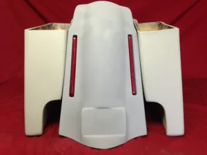 Harley Davidson 4" Extended Stretched Saddlebags LED Lights Rear Fender