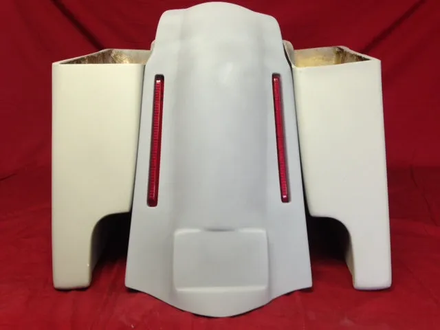 Harley Davidson 4" Extended Stretched Saddlebags LED Lights Rear Fender